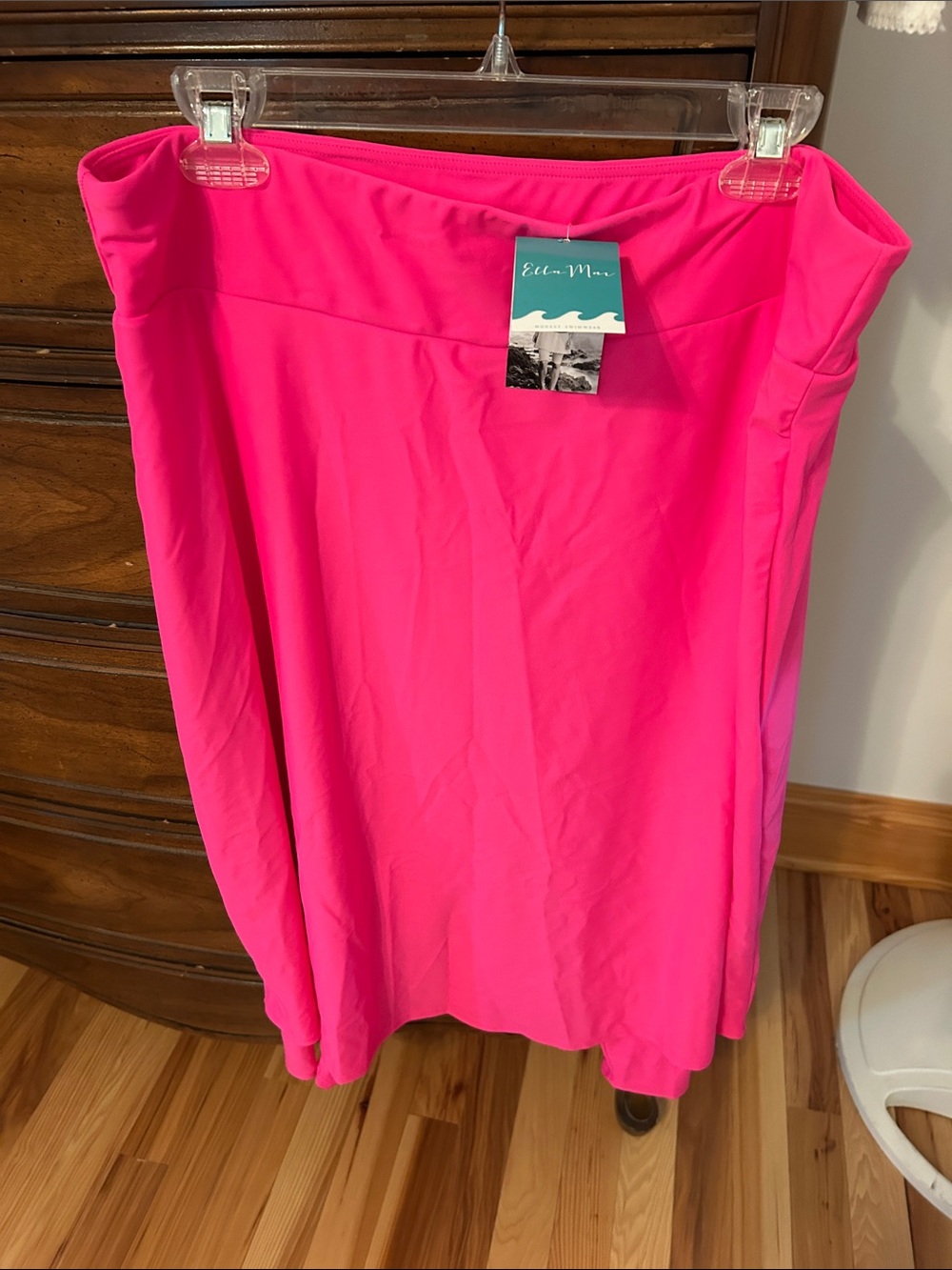Hot Pink Midi Skirt with pants attached — Sleek A-Line Silhouette